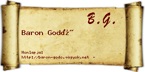 Baron Godó névjegykártya